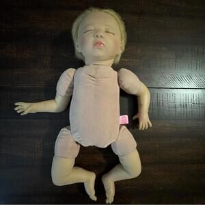 Paradise Galleries Reborn Baby Doll Sleeping Blonde Hair Weighted 18" Dolls 2021